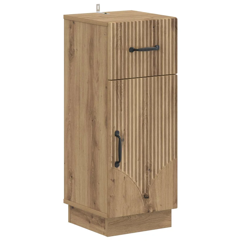 4 Piece Bathroom Cabinet Set HOORN Artisan Oak Engineered Wood