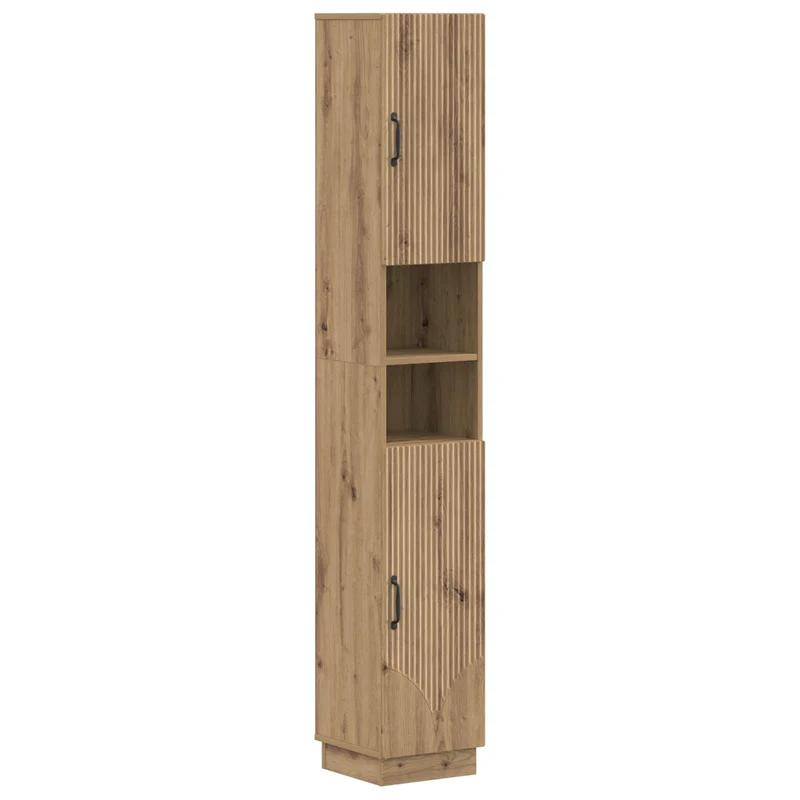 4 Piece Bathroom Cabinet Set HOORN Artisan Oak Engineered Wood
