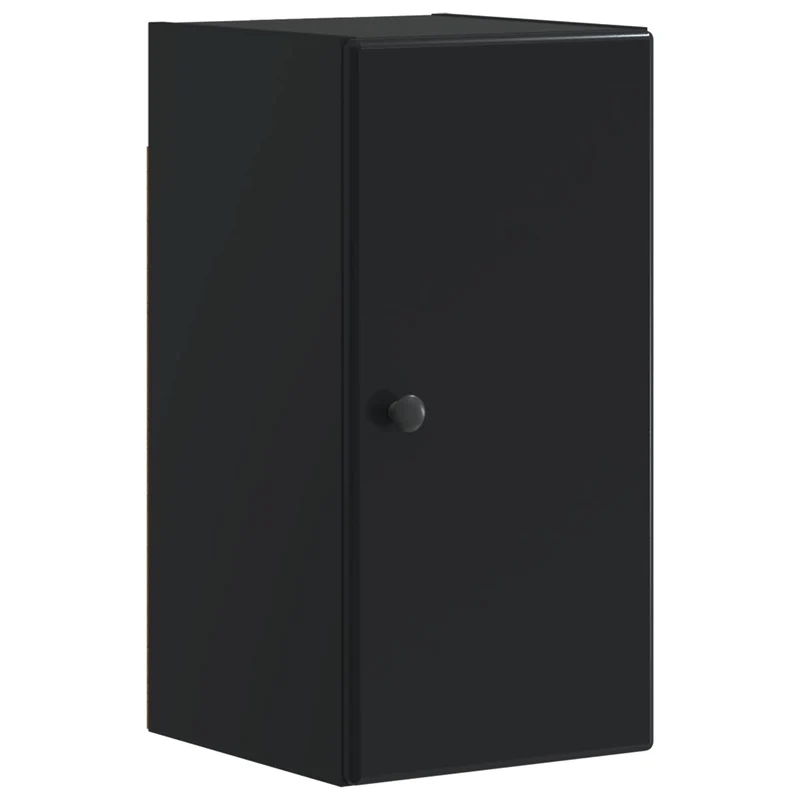 4 Piece Bathroom Cabinet Set BREDA Black Engineered Wood