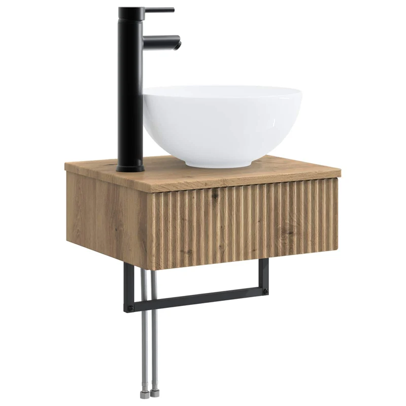 Bathroom Furniture Set 3 pcs Artisan Oak Engineered Wood