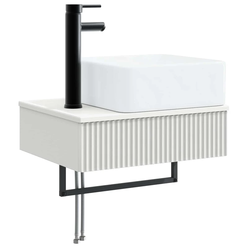 Bathroom Furniture Set 3 pcs White Engineered Wood