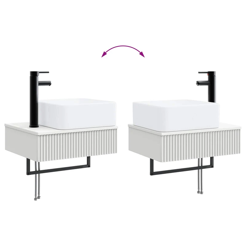 Bathroom Furniture Set 3 pcs White Engineered Wood