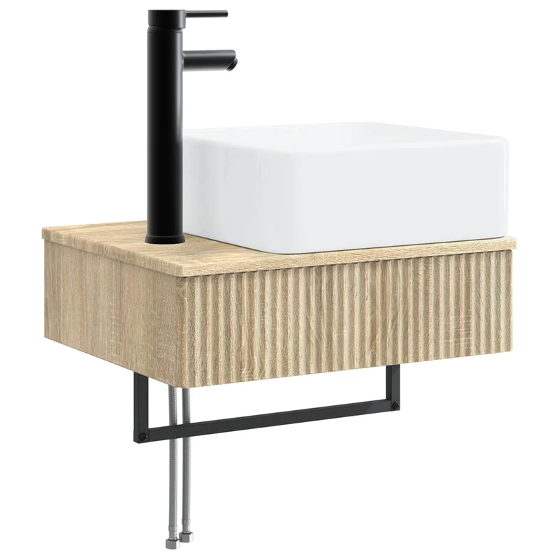 Bathroom Furniture Set 3 pcs Sonoma Oak Engineered Wood