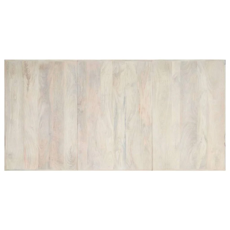 247428 vidaXL Dining Table White 200x100x75 cm Solid Mango Wood