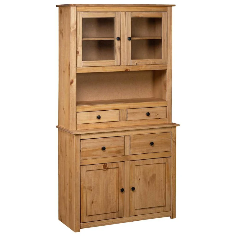 282700 vidaXL Highboard 93x40,5x180 cm Solid Pine Panama Range
