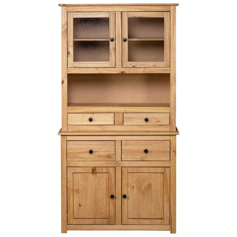 282700 vidaXL Highboard 93x40,5x180 cm Solid Pine Panama Range