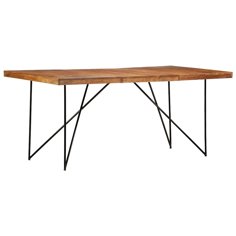 282881 vidaXL Dining Table 180x90x76 cm Solid Acacia Wood