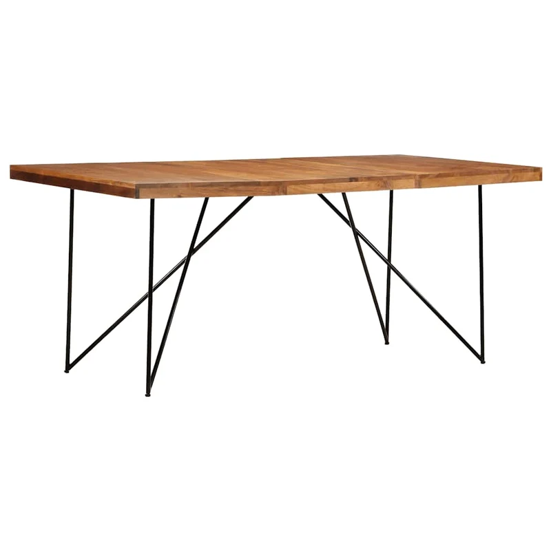 282881 vidaXL Dining Table 180x90x76 cm Solid Acacia Wood