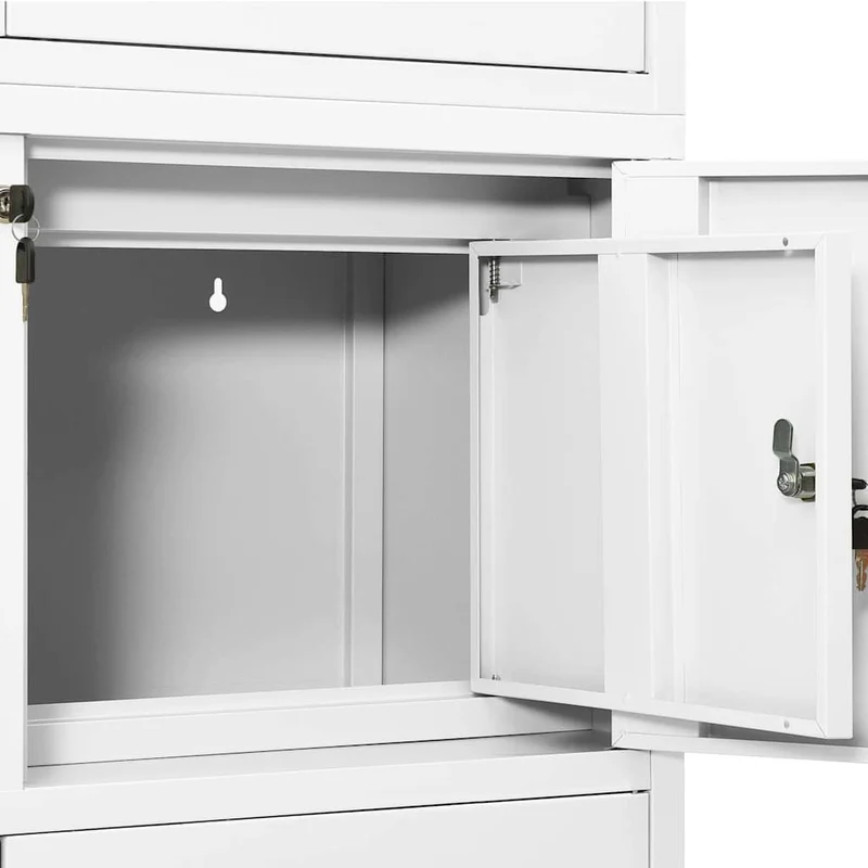 336413 vidaXL Office Cabinet White 90x40x180 cm Steel
