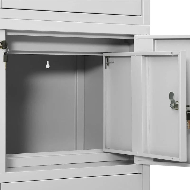 336414 vidaXL Office Cabinet Light Grey 90x40x180 cm Steel