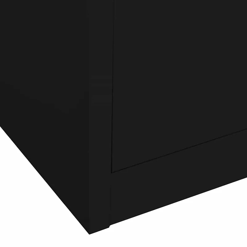336415 vidaXL Office Cabinet Black 90x40x180 cm Steel