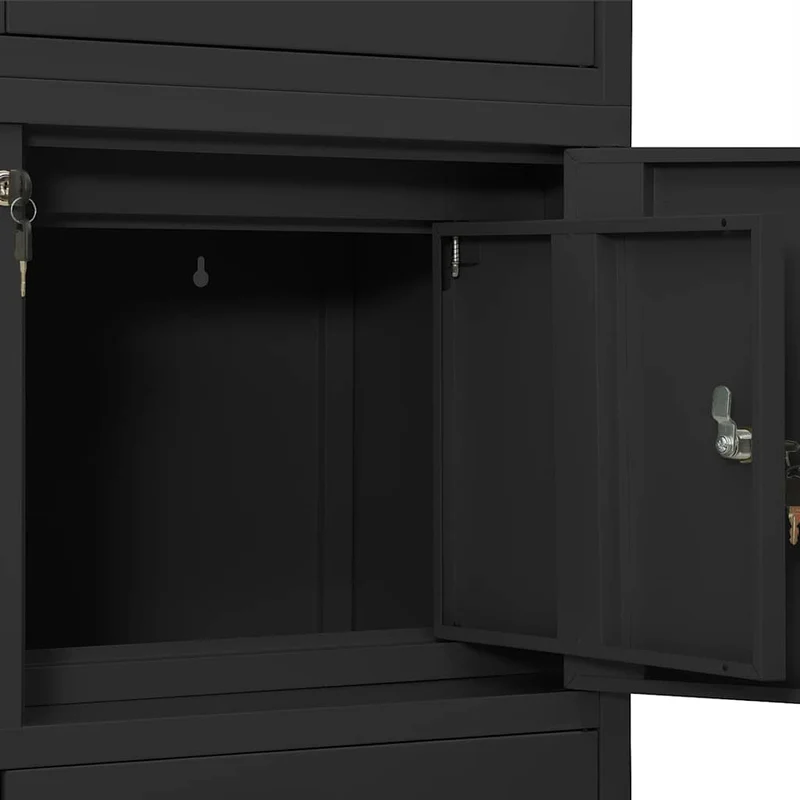 336416 vidaXL Office Cabinet Anthracite 90x40x180 cm Steel