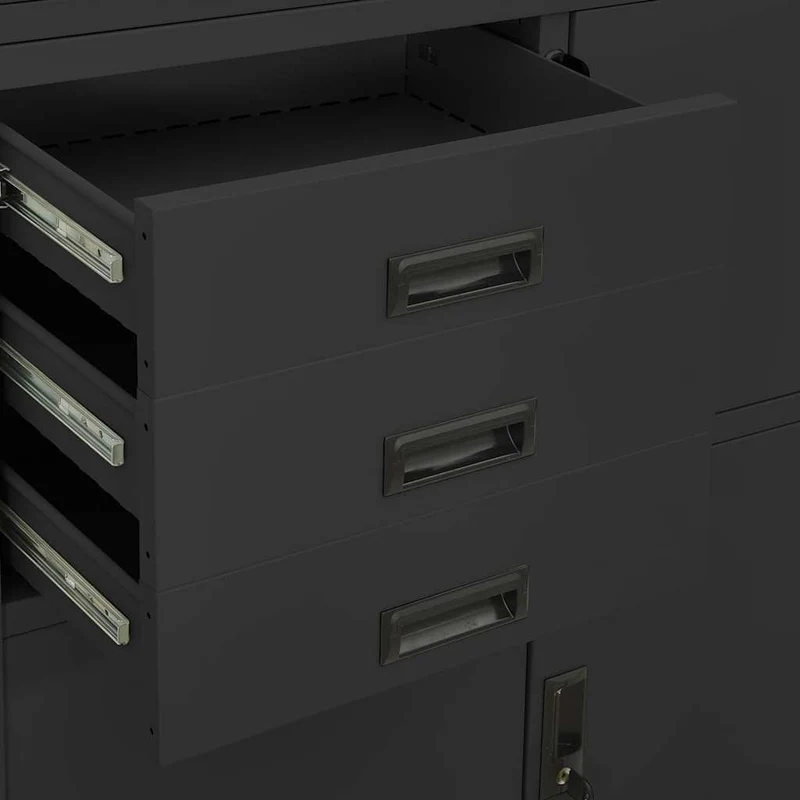 336416 vidaXL Office Cabinet Anthracite 90x40x180 cm Steel