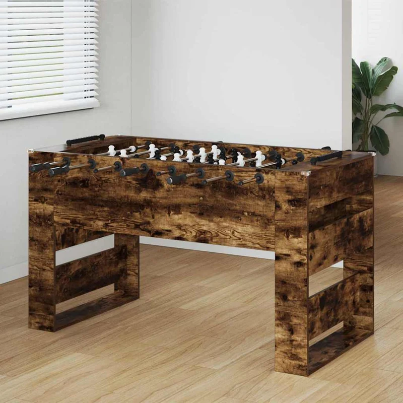 Foosball Table Smoked Oak 146.5 x 74 x 85 cm Engineered Wood