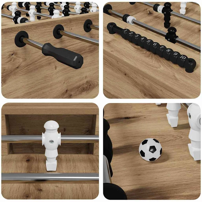 Foosball Table Artisan Oak 146.5 x 74 x 85 cm Engineered Wood