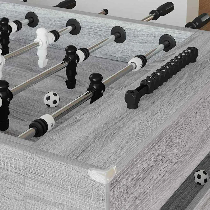 Foosball Table Grey Sonoma 146.5 x 74 x 85 cm Engineered Wood