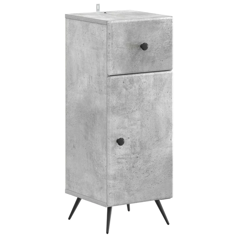 4 Piece Bathroom Cabinet Set BREDA Concrete Grey