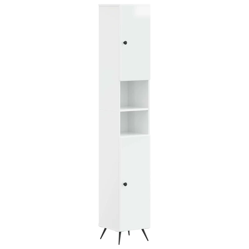 4 Piece Bathroom Cabinet Set BREDA High Gloss White