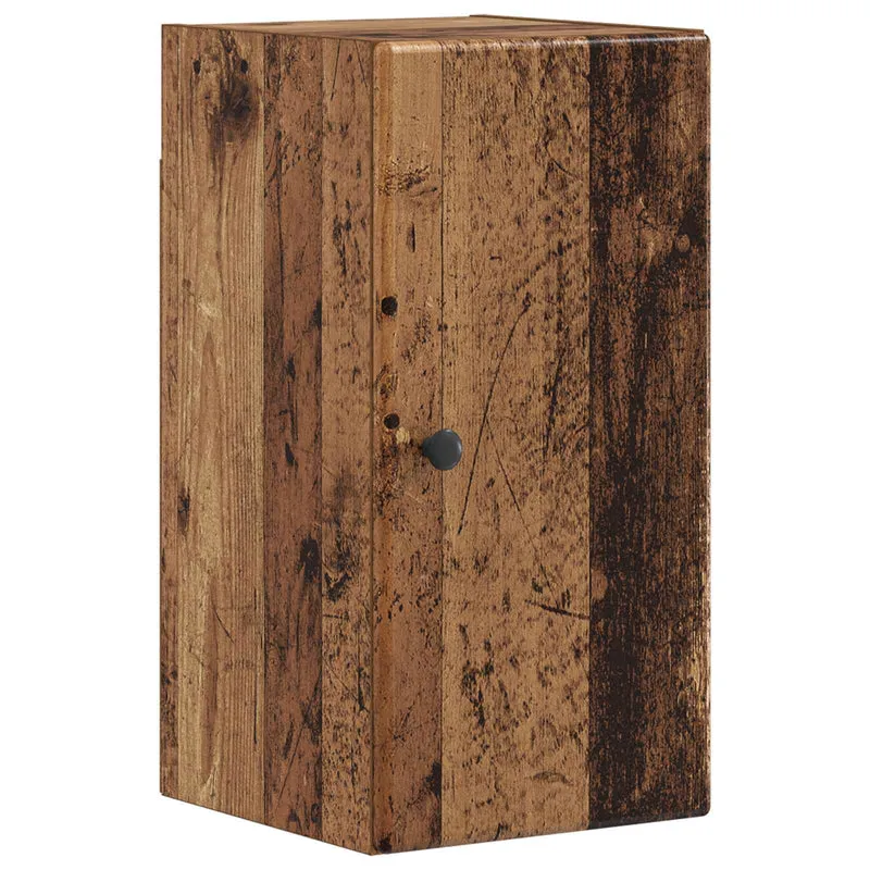 4 Piece Bathroom Cabinet Set BREDA Old Wood Engineered Wood