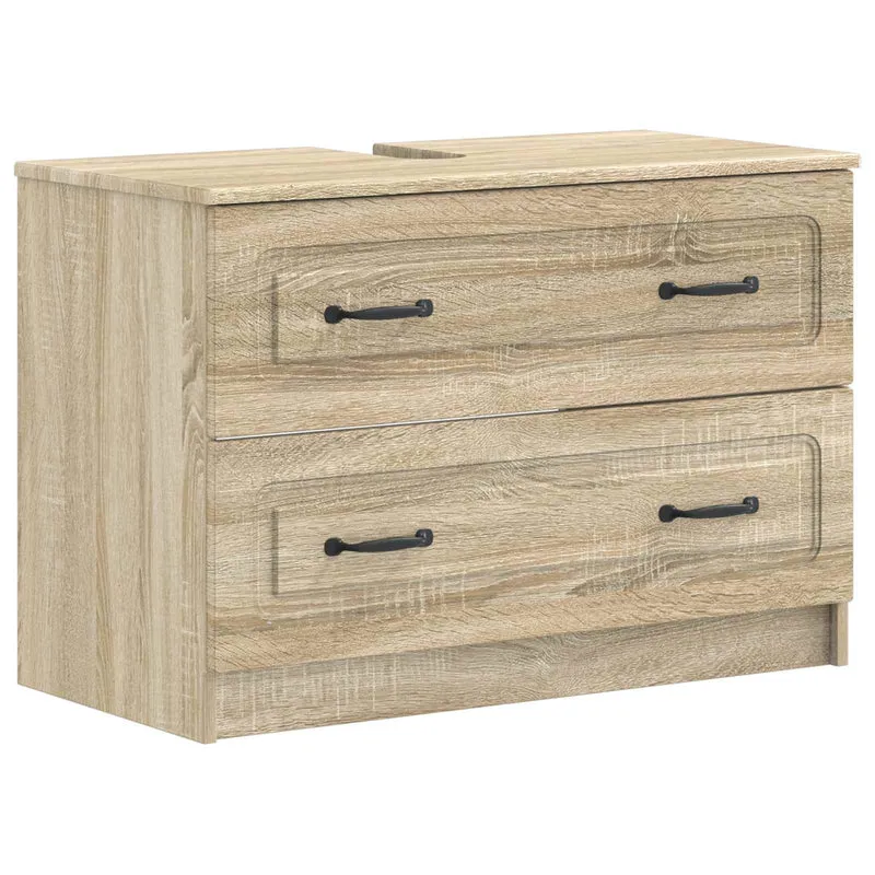 4 Piece Bathroom Cabinet Set UTRECHT Sonoma Oak Engineered Wood