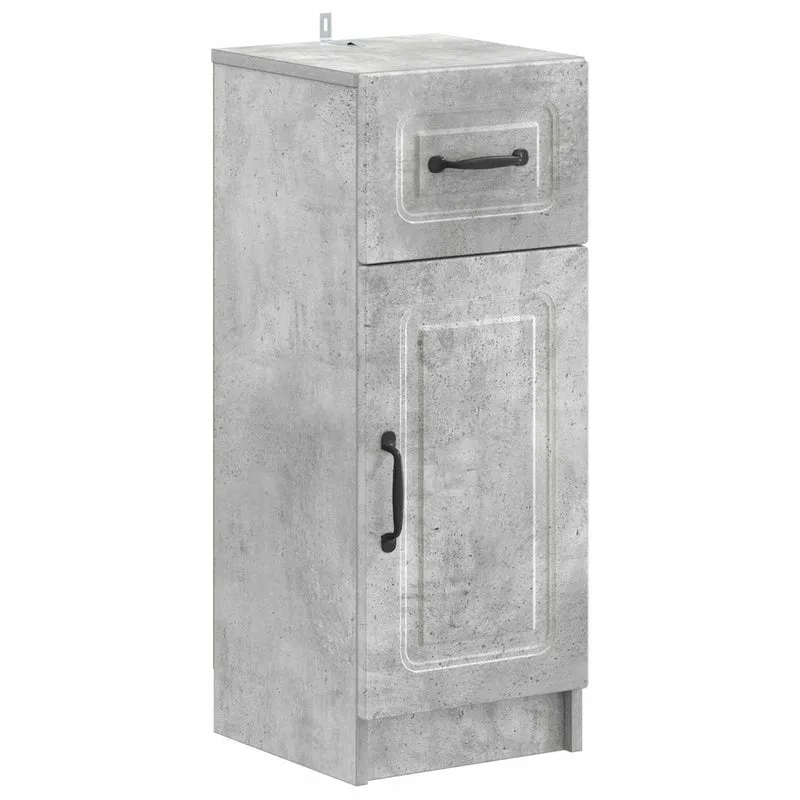 4 Piece Bathroom Cabinet Set UTRECHT Concrete Grey