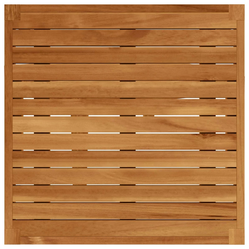 4 pcs Solid Acacia Wood & Rope Natural