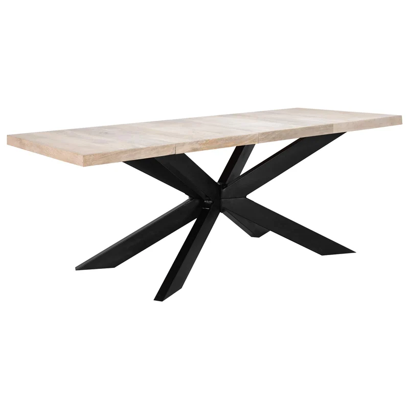 285964 vidaXL Dining Table 180x90x76 cm Solid Bleached Mango Wood