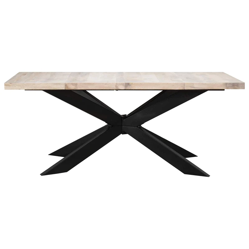 285964 vidaXL Dining Table 180x90x76 cm Solid Bleached Mango Wood