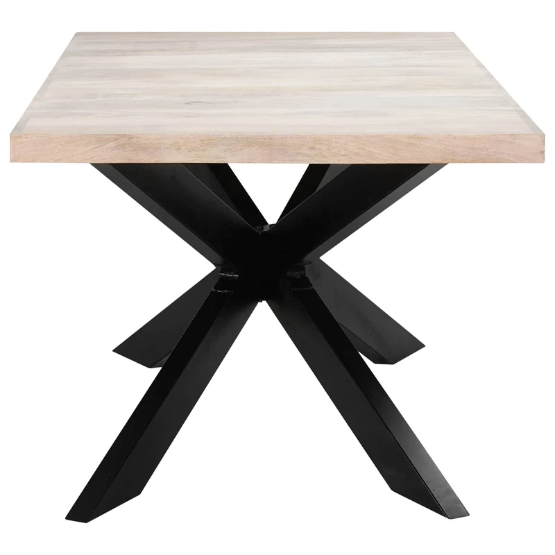 285964 vidaXL Dining Table 180x90x76 cm Solid Bleached Mango Wood