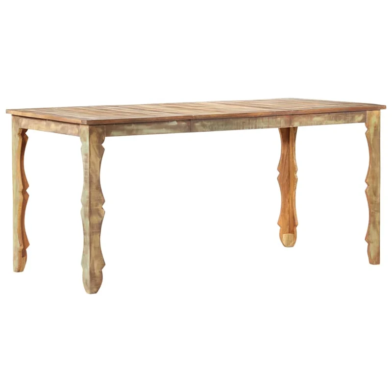 286490 vidaXL Dining Table 160x80x76 cm Solid Reclaimed Wood