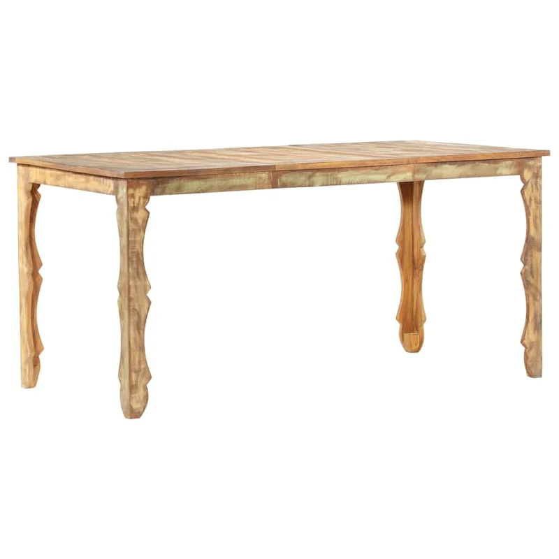 286490 vidaXL Dining Table 160x80x76 cm Solid Reclaimed Wood