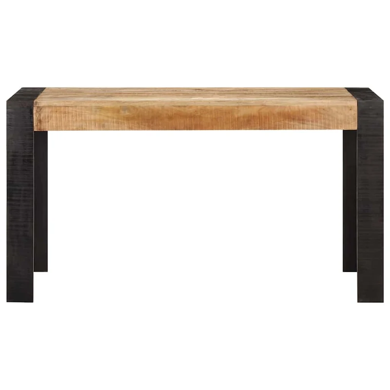 289654 vidaXL Dining Table 140x70x76 cm Solid Rough Mango Wood