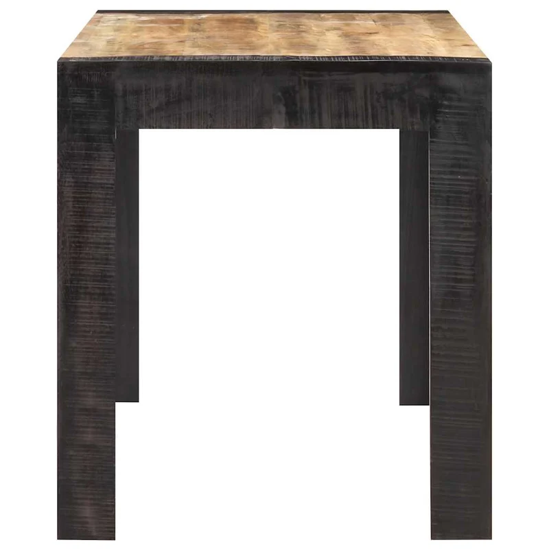 289654 vidaXL Dining Table 140x70x76 cm Solid Rough Mango Wood