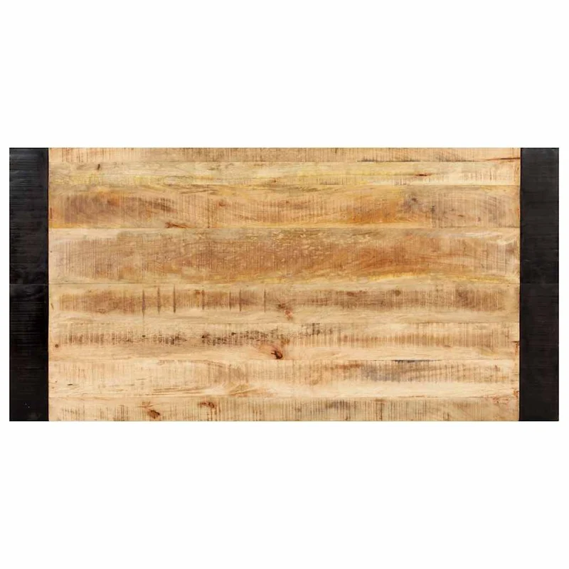 289654 vidaXL Dining Table 140x70x76 cm Solid Rough Mango Wood