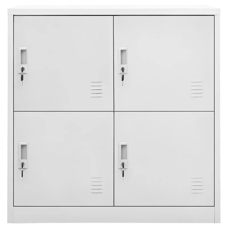 Locker Cabinets 2 pcs Light Grey 90x45x92,5 cm Steel