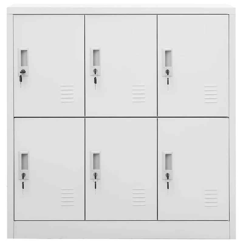 Locker Cabinets 2 pcs Light Grey 90x45x92,5 cm Steel