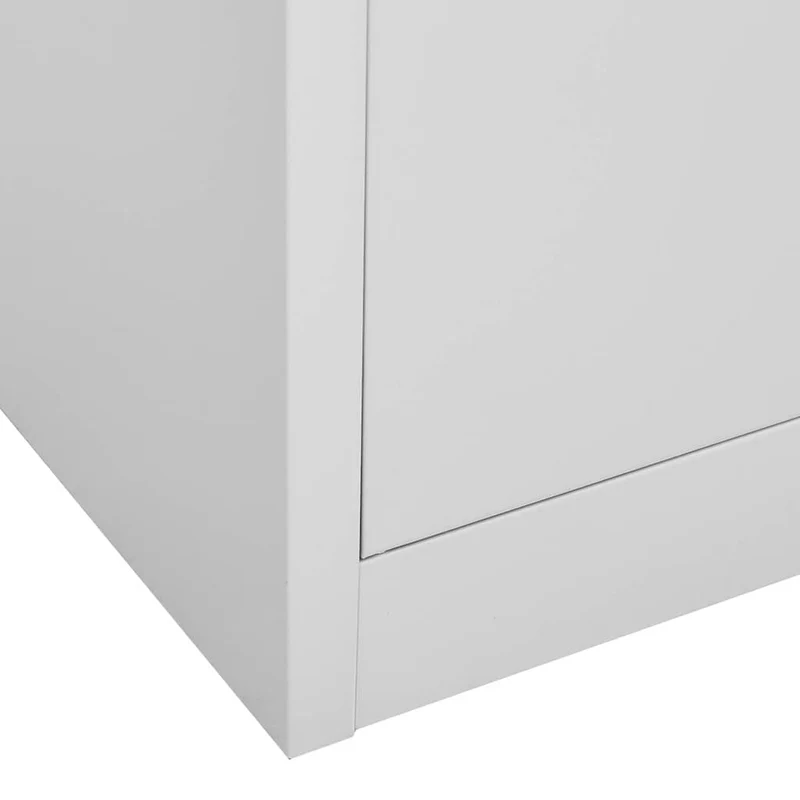 Locker Cabinets 2 pcs Light Grey 90x45x92,5 cm Steel