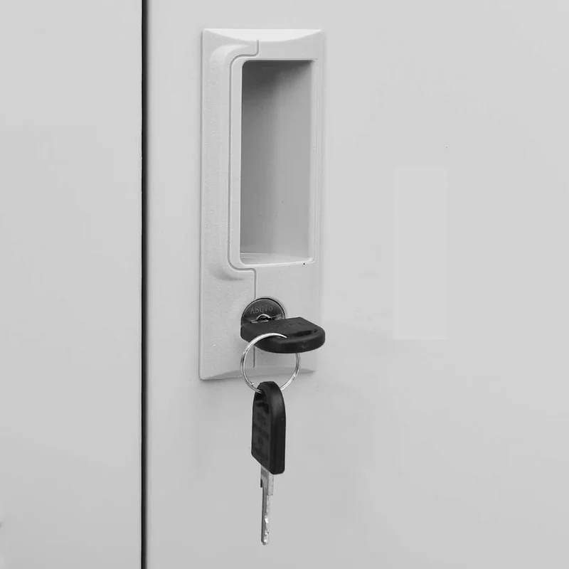 Locker Cabinets 2 pcs Light Grey 90x45x92,5 cm Steel