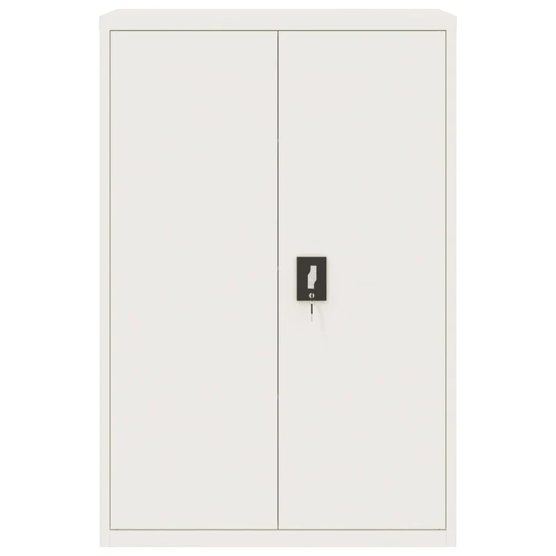 File Cabinet White 90x40x140 cm Steel