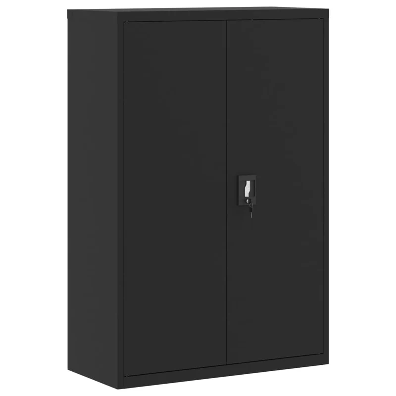 File Cabinet Black 90x40x140 cm Steel