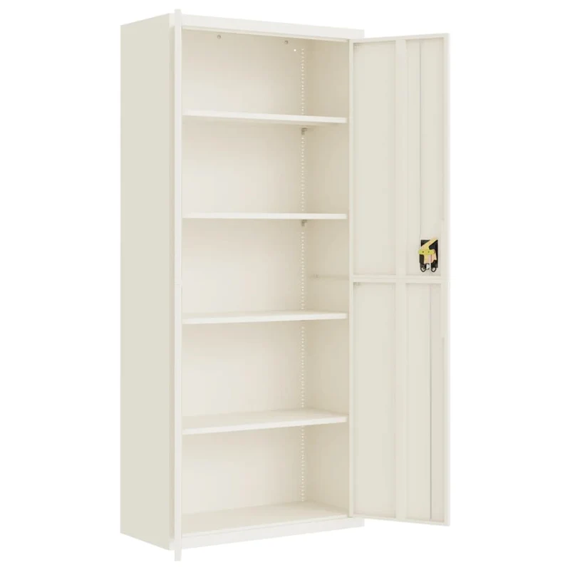 File Cabinet White 90x40x200 cm Steel