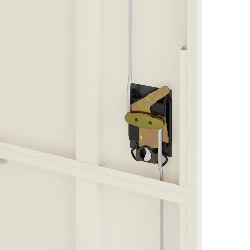 File Cabinet White 90x40x200 cm Steel