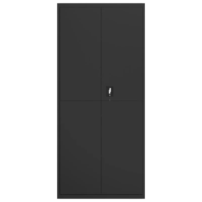 File Cabinet Black 90x40x200 cm Steel