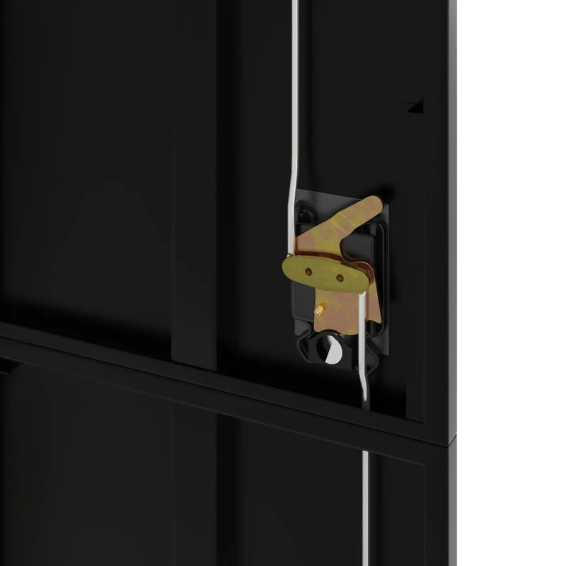 File Cabinet Black 90x40x200 cm Steel