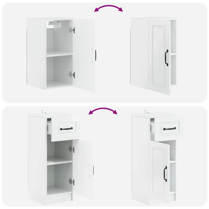 4 Piece Bathroom Cabinet Set UTRECHT High Gloss White