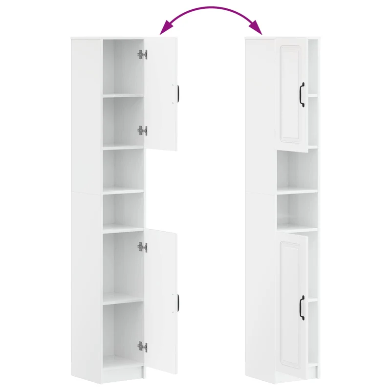 4 Piece Bathroom Cabinet Set UTRECHT High Gloss White