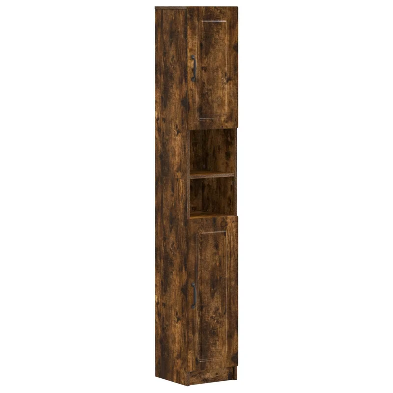 4 Piece Bathroom Cabinet Set UTRECHT Smoked Oak Engineered Wood