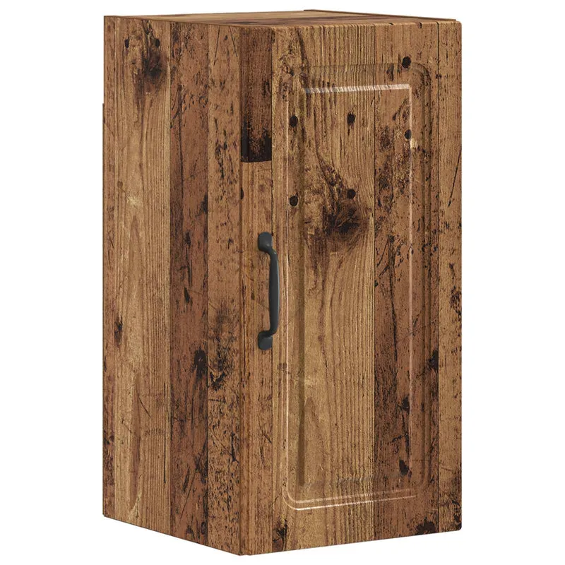 4 Piece Bathroom Cabinet Set UTRECHT Old Wood Engineered Wood