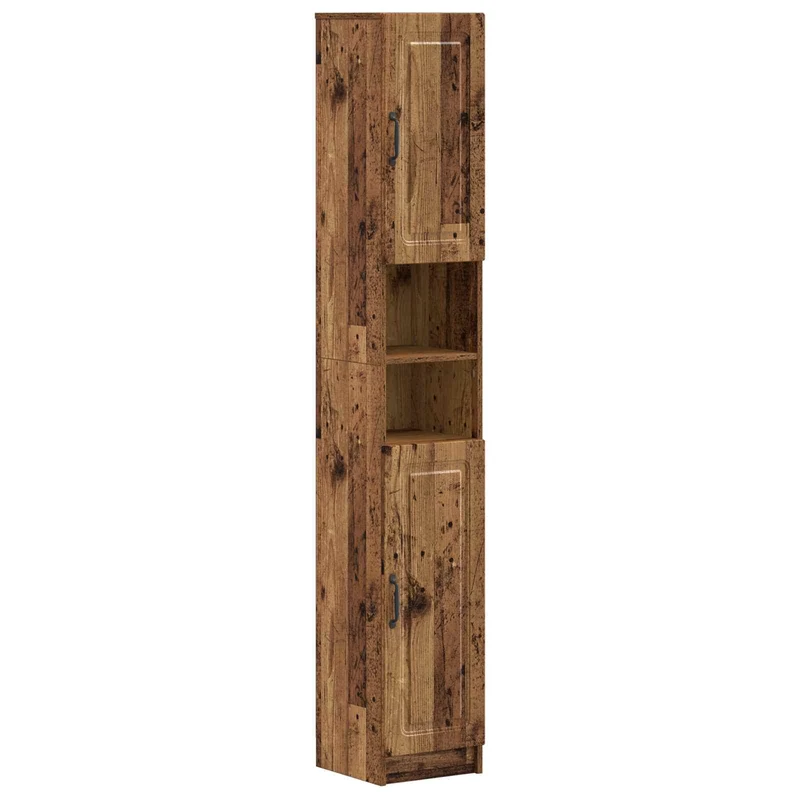 4 Piece Bathroom Cabinet Set UTRECHT Old Wood Engineered Wood