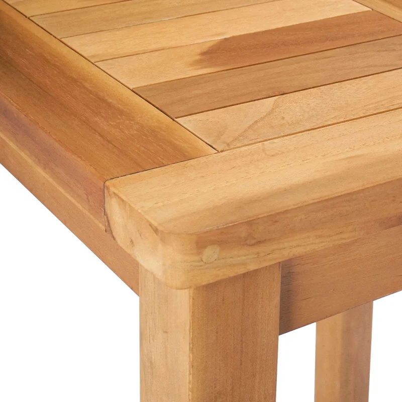 Outdoor Bar Set 3 pcs Untreated Solid Teak Wood